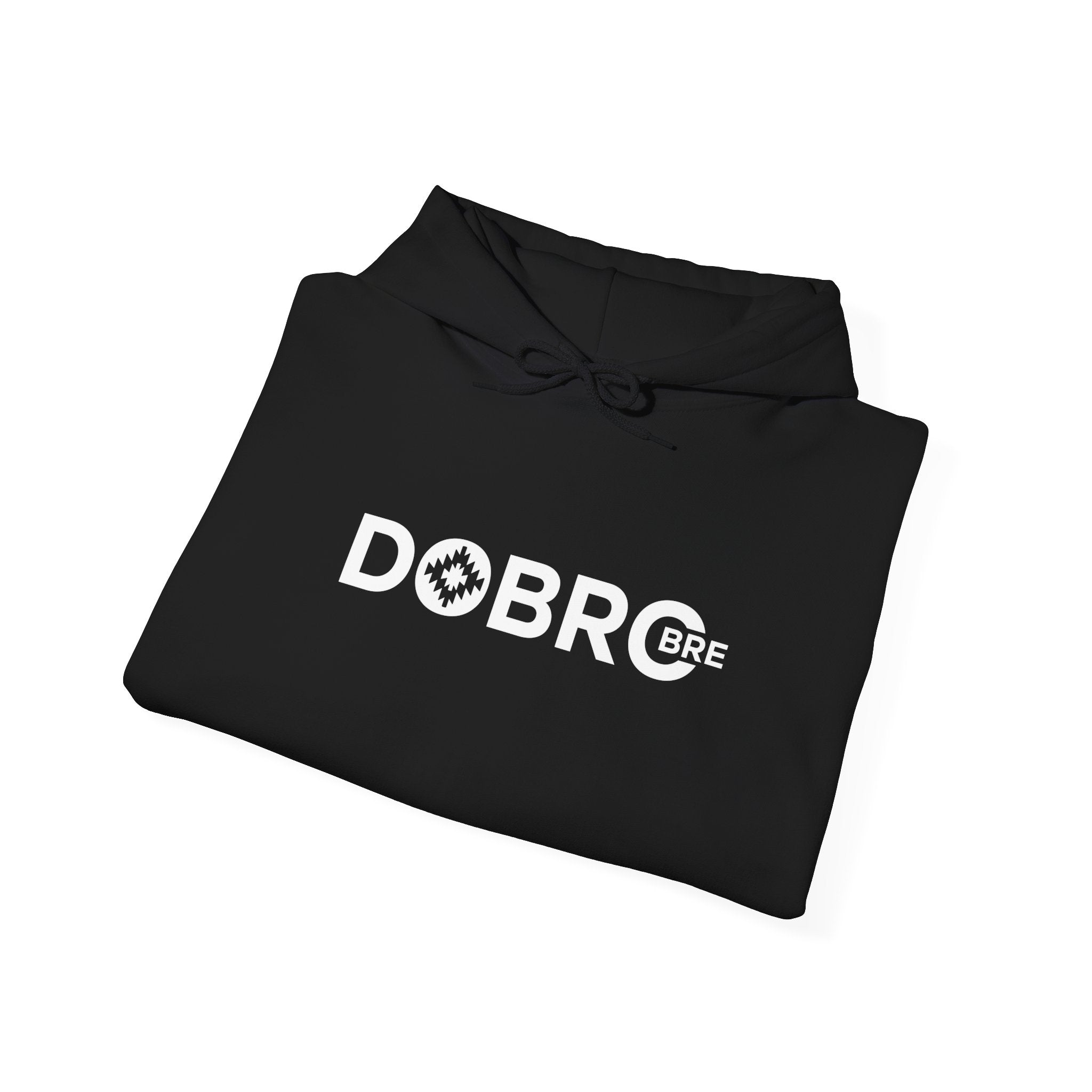 Dobro Bre Classic Black Hoodie – Unisex Heavyweight