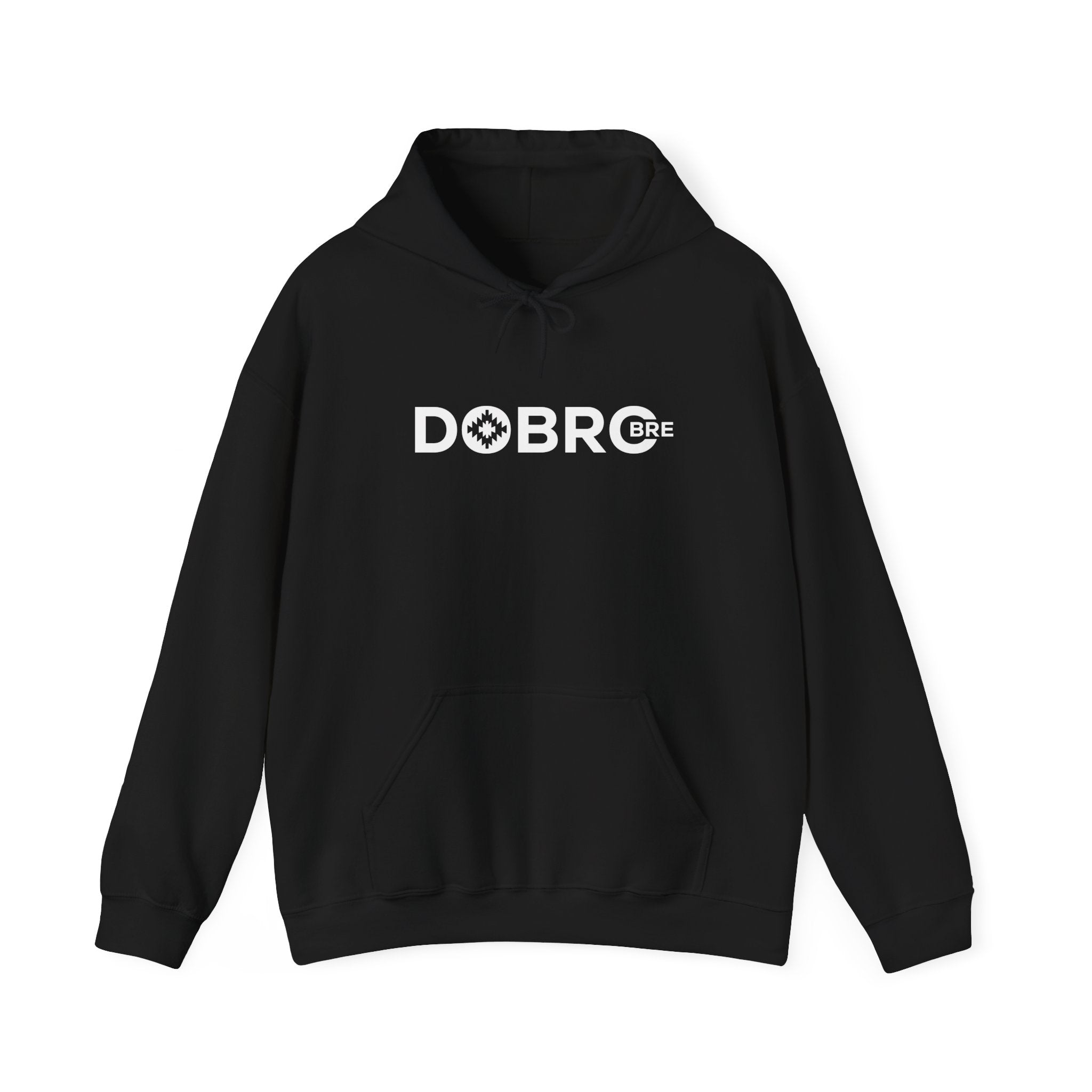 Dobro Bre Classic Black Hoodie – Unisex Heavyweight