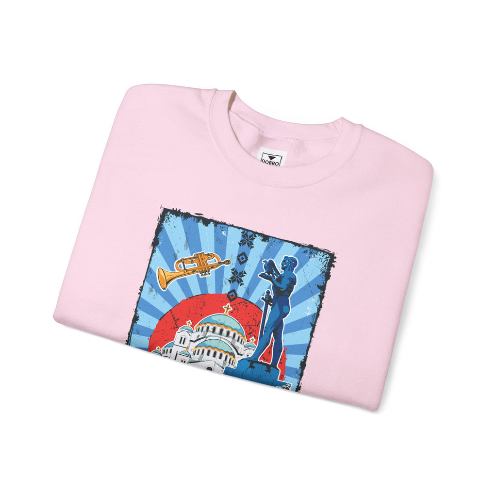 Serbia Vintage Design Unisex Heavy Blend™ Crewneck Sweatshirt