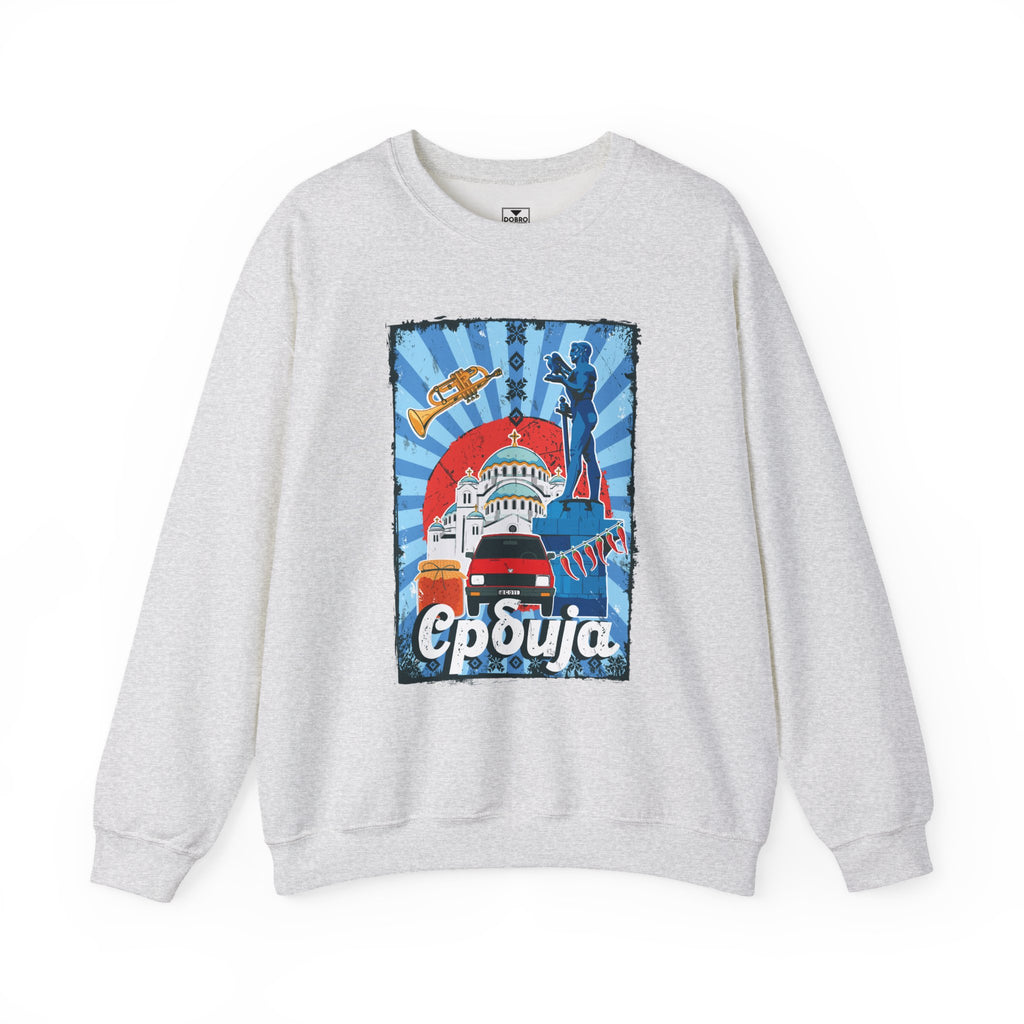 Serbia Vintage Design Unisex Heavy Blend™ Crewneck Sweatshirt